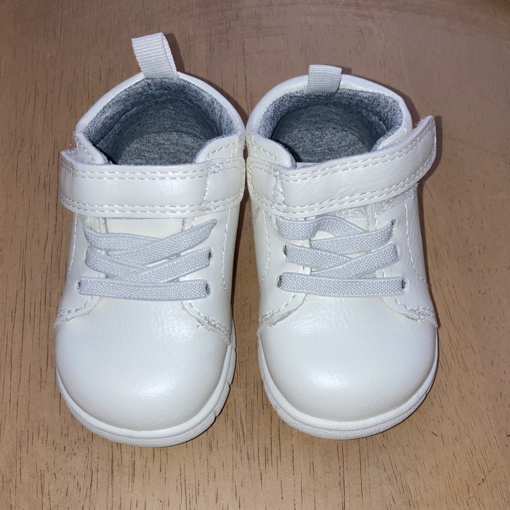 #183. Carter’s - First Walking Kids White Velcro Casual Shoes
